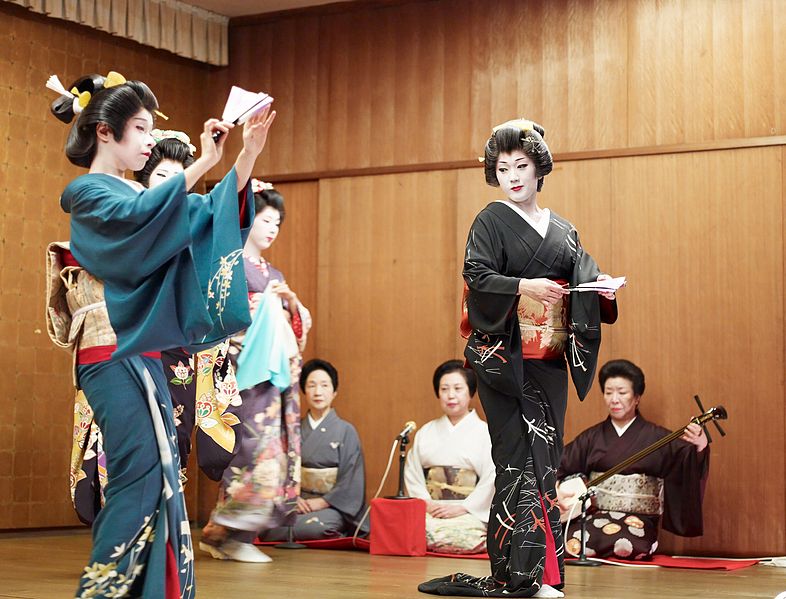 японские гейши, маи, танец, кабуки