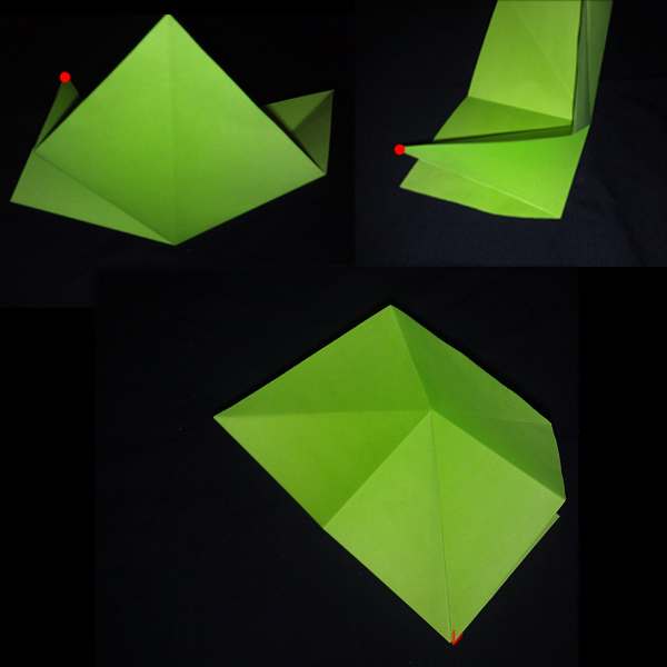 Оригами, складка квадрат